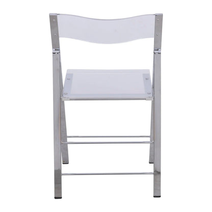 Menno Modern Acrylic Folding Chair - Elax Furniture