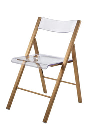 Menno Modern Acrylic Folding Chair - Elax Furniture