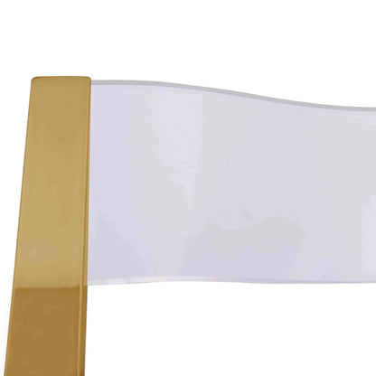 Menno Modern Acrylic Gold Base Folding Chair, Set of 4 - Elax Furniture