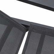 Marlin Modern Black Aluminum Outdoor Chaise Lounge Chair Set of 2 With Arms and Square Fire Pit Side Table for Patio - Elax Furniture