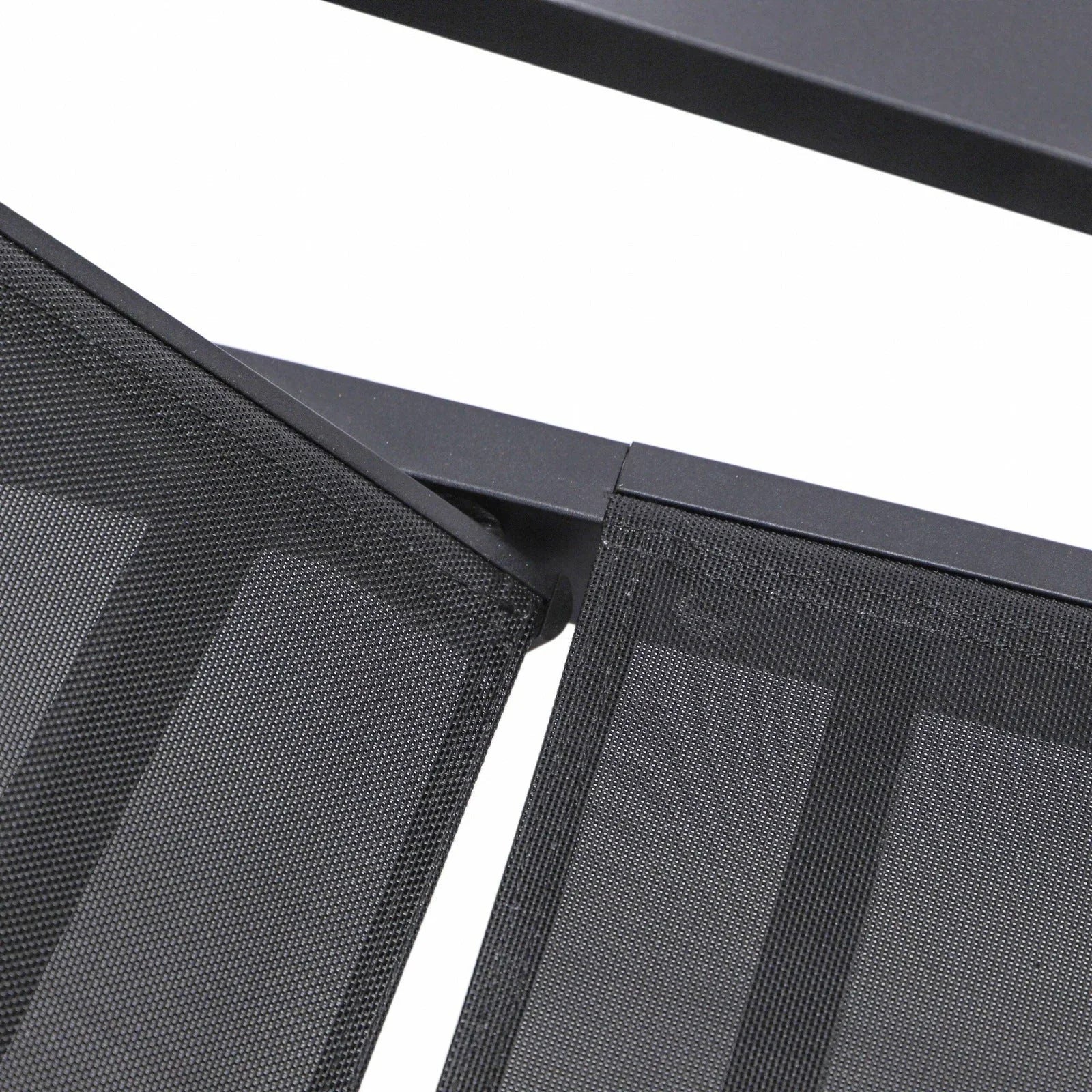 Marlin Modern Black Aluminum Outdoor Chaise Lounge Chair Set of 2 With Arms and Square Fire Pit Side Table for Patio - Elax Furniture