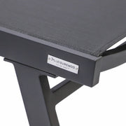 Marlin Patio Chaise Lounge Chair with Armrests in Black Aluminum Frame, Set of 2 - Elax Furniture