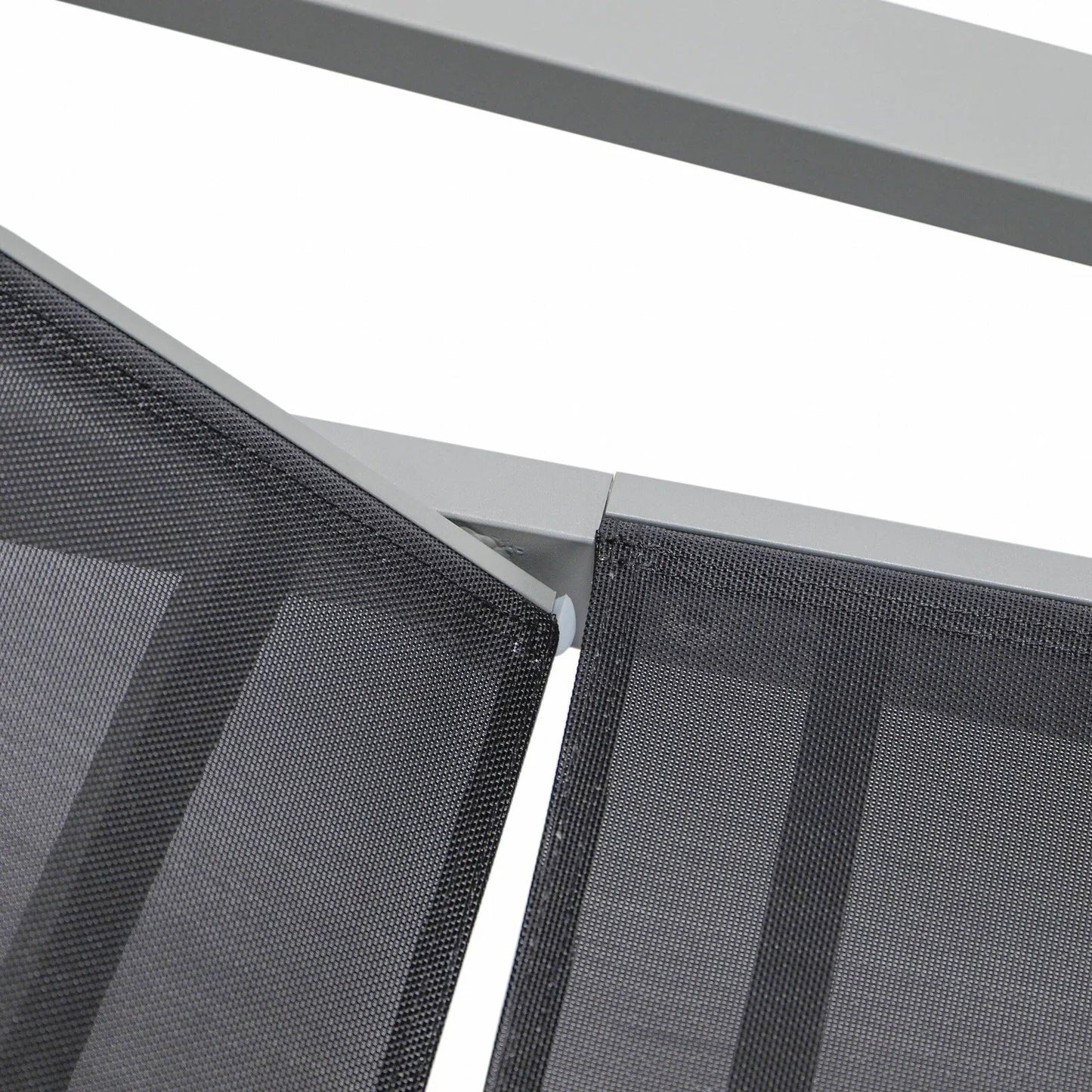 Marlin Modern Grey Aluminum Outdoor Chaise Lounge Chair Set of 2 With Arms and Square Fire Pit Side Table for Patio - Elax Furniture