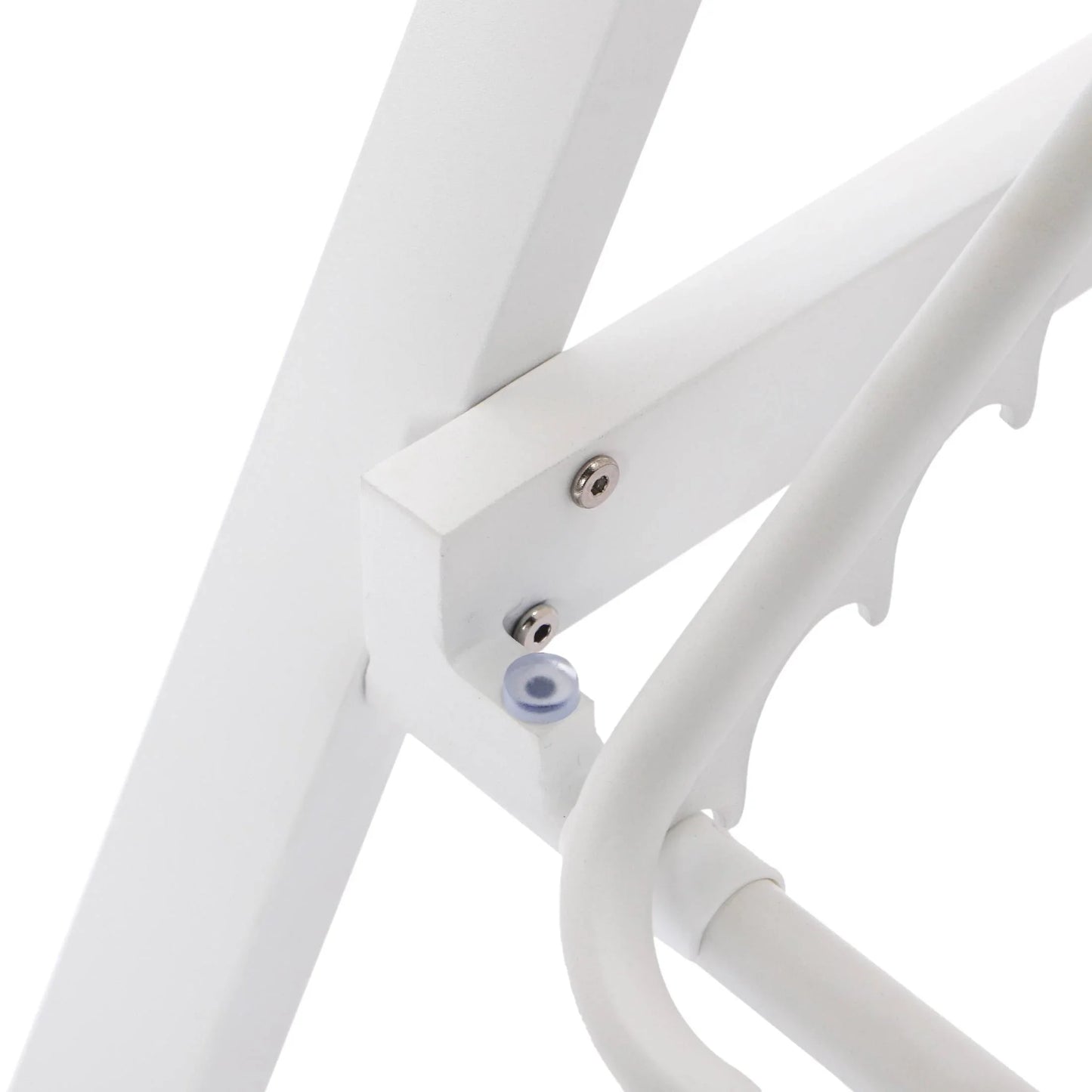 Marlin Patio Chaise Lounge Chair with Armrests in White Aluminum Frame, Set of 2 - Elax Furniture