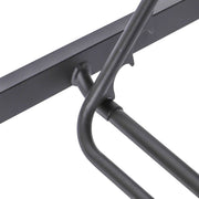 Marlin Modern Black Aluminum Outdoor Chaise Lounge Chair With Square Fire Pit Side Table Set of 2 - Elax Furniture