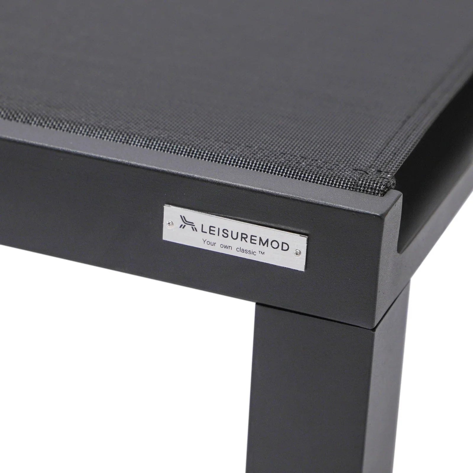 Marlin Patio Chaise Lounge Chair with Black Aluminum Frame, Set of 2 - Elax Furniture