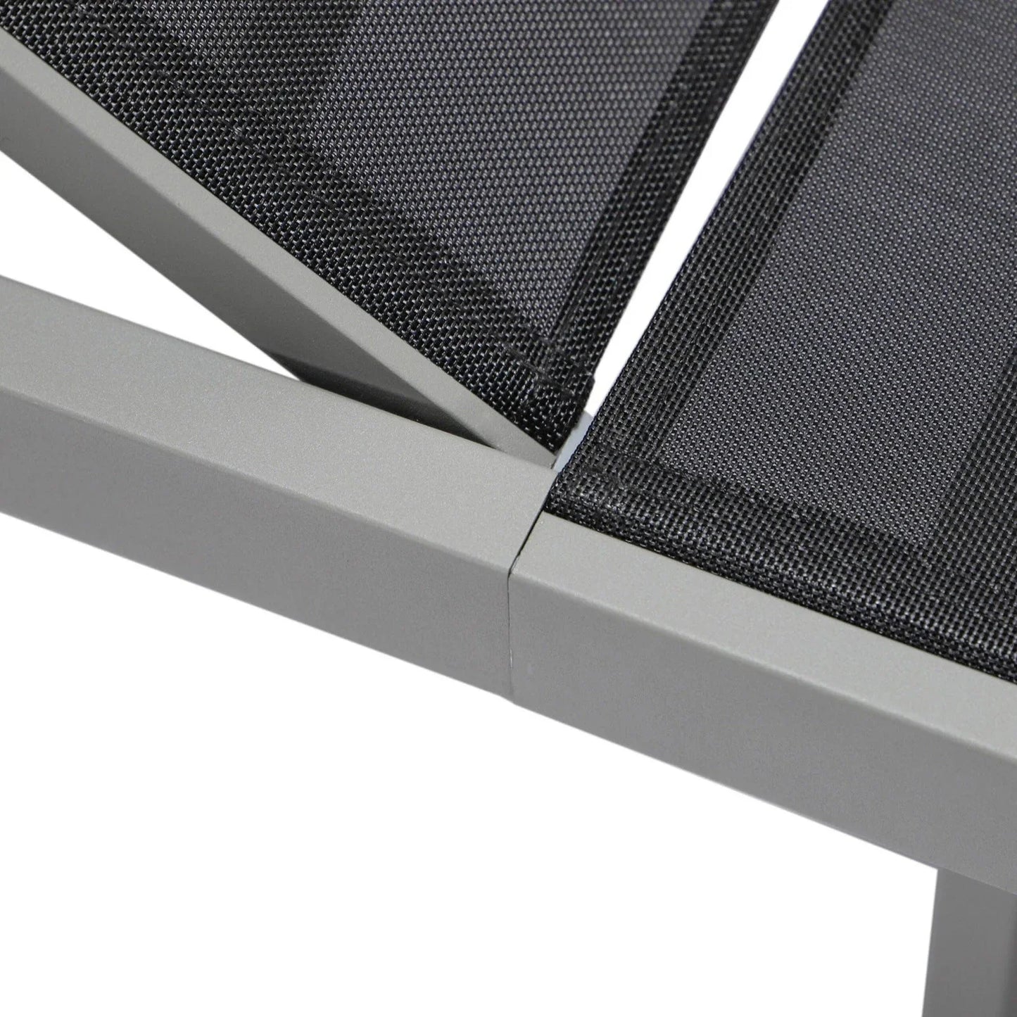 Marlin Patio Chaise Lounge Chair with Grey Aluminum Frame, Set of 2 - Elax Furniture