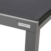 Marlin Patio Chaise Lounge Chair with Grey Aluminum Frame, Set of 2 - Elax Furniture