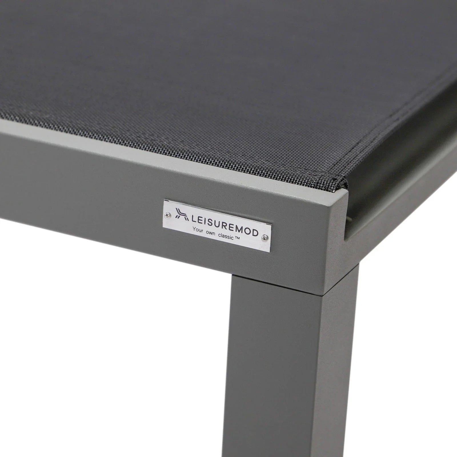 Marlin Patio Chaise Lounge Chair with Grey Aluminum Frame, Set of 2 - Elax Furniture