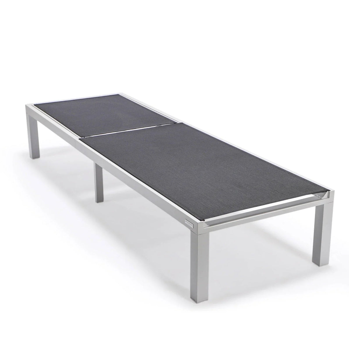 Marlin Modern White Aluminum Outdoor Chaise Lounge Chair With Square Fire Pit Side Table Set of 2 - Elax Furniture