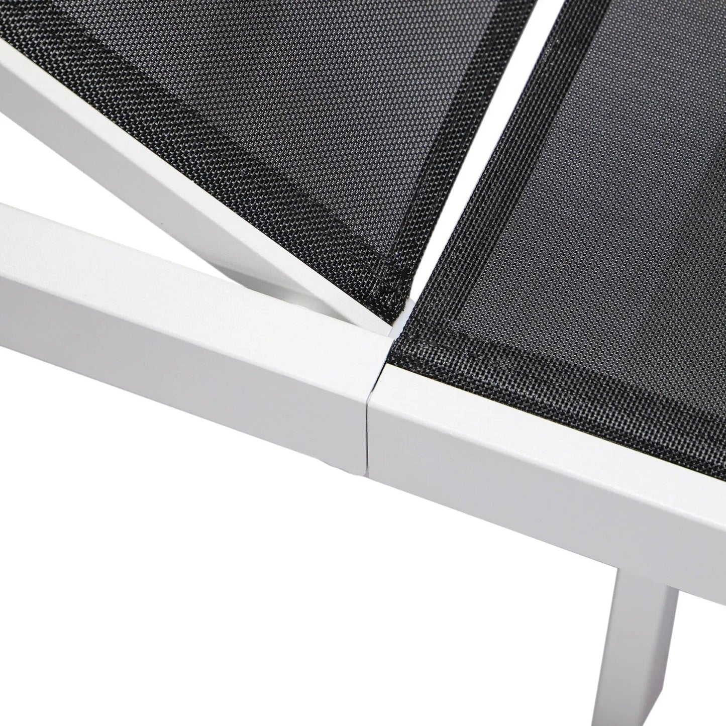 Marlin Patio Chaise Lounge Chair with White Aluminum Frame, Set of 2 - Elax Furniture