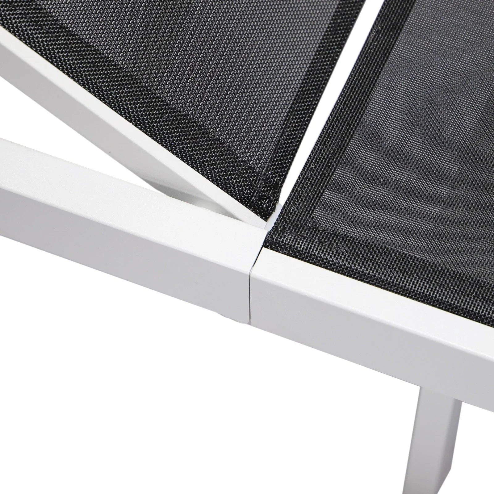 Marlin Patio Chaise Lounge Chair with White Aluminum Frame, Set of 2 - Elax Furniture