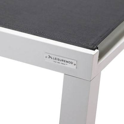 Marlin Patio Chaise Lounge Chair with White Aluminum Frame, Set of 2 - Elax Furniture