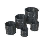 Meadow 5-Piece Fiberstone and MGO Clay Planter Set, Mid-Century Modern Round Planter Pot for Indoor and Outdoor - Elax Furniture