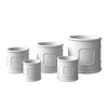 Meadow 5-Piece Fiberstone and MGO Clay Planter Set, Mid-Century Modern Round Planter Pot for Indoor and Outdoor