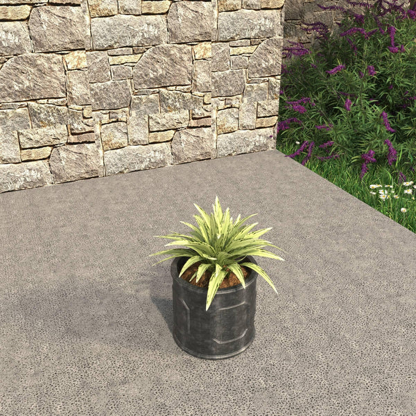 Meadow Fiberstone and MGO Clay Modern Round Planter Pot for Indoor and Outdoor