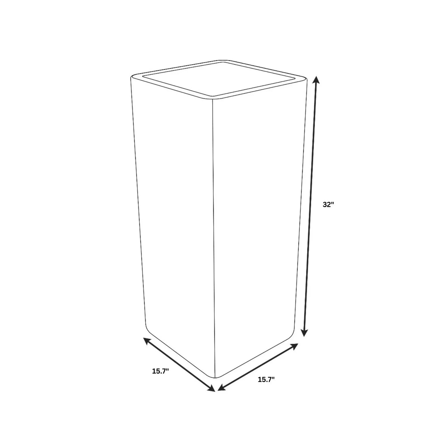 Marquee Fiberstone and MGO Clay Square Planter Pot for Indoor and Outdoor - Elax Furniture