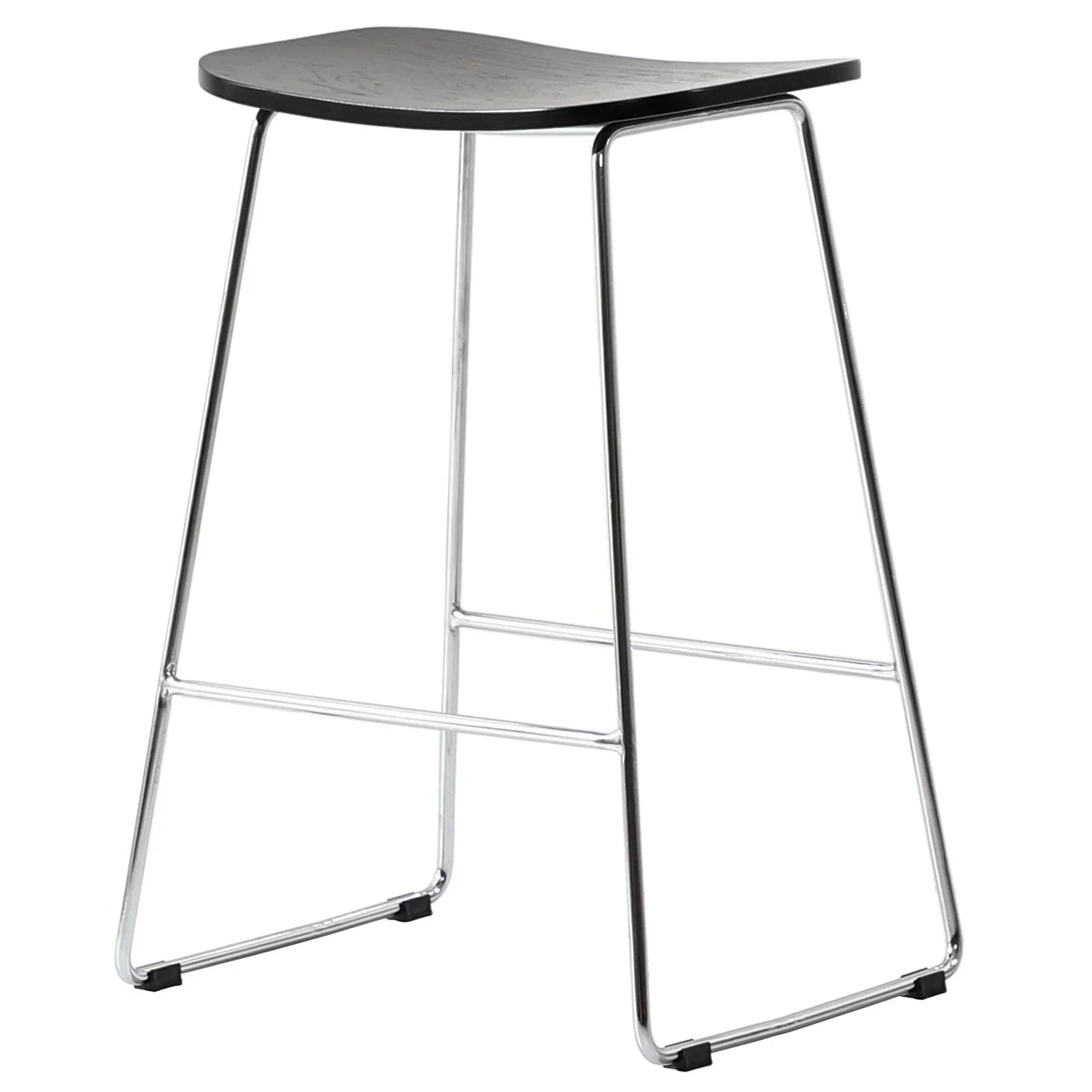 Melrose Modern Wood Counter Stool With Chrome Frame - Elax Furniture