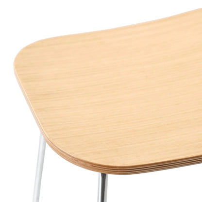 Melrose Modern Wood Counter Stool With Chrome Frame - Elax Furniture
