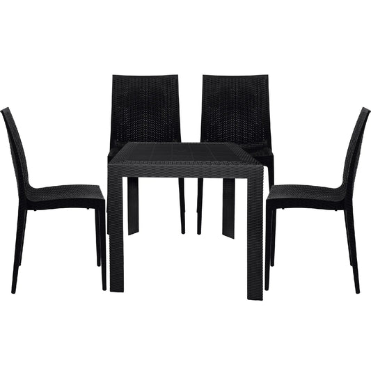 Mace Mid-Century 5-Piece Outdoor Dining Set - Elax Furniture