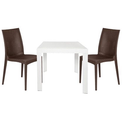 Mace Mid-Century 3-Piece Outdoor Dining Set - Elax Furniture