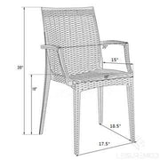 Mace Mid-Century 7-Piece Outdoor Dining Set: 4 Side Chairs & 2 Armchairs - Elax Furniture