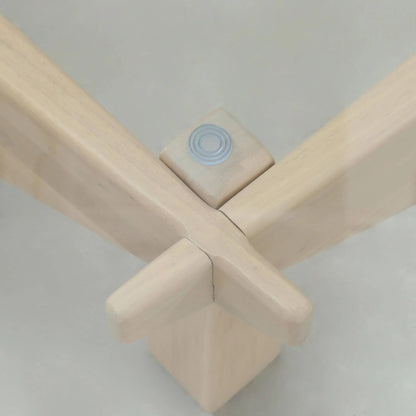 Imperial Triangular Coffee Table with a Glass Tabletop and Wood Base - Elax Furniture