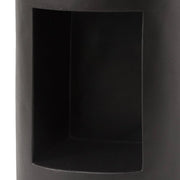Nook 14" Wide Round Fiberstone Side Table With Open Storage Compartment - Elax Furniture