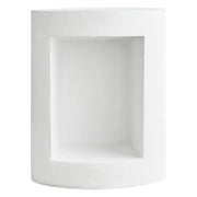 Nook 14" Wide Round Fiberstone Side Table With Open Storage Compartment - Elax Furniture