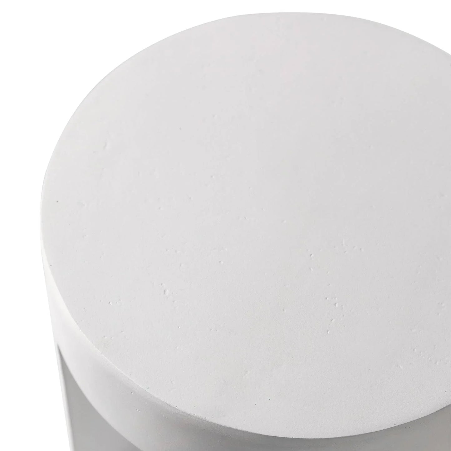 Nook 14" Wide Round Fiberstone Side Table With Open Storage Compartment - Elax Furniture