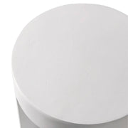 Nook 14" Wide Round Fiberstone Side Table With Open Storage Compartment - Elax Furniture