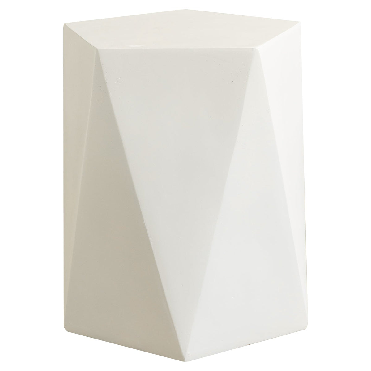 Nexovo Modern Round Fiberstone Side Table – Indoor Outdoor Accent Table