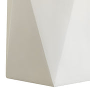 Nexovo Modern Round Fiberstone Side Table – Indoor Outdoor Accent Table