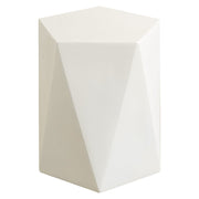 Nexovo Modern Round Fiberstone Side Table – Indoor Outdoor Accent Table