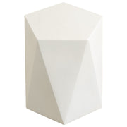 Nexovo Modern Round Fiberstone Side Table – Indoor Outdoor Accent Table