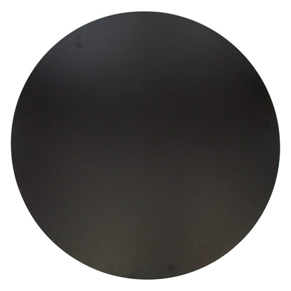 LeisureMod 5-Piece Dining Set Round Black MDF Dining Table and 4 Acrylic Dining Chairs with Chrome Legs - Elax Furniture