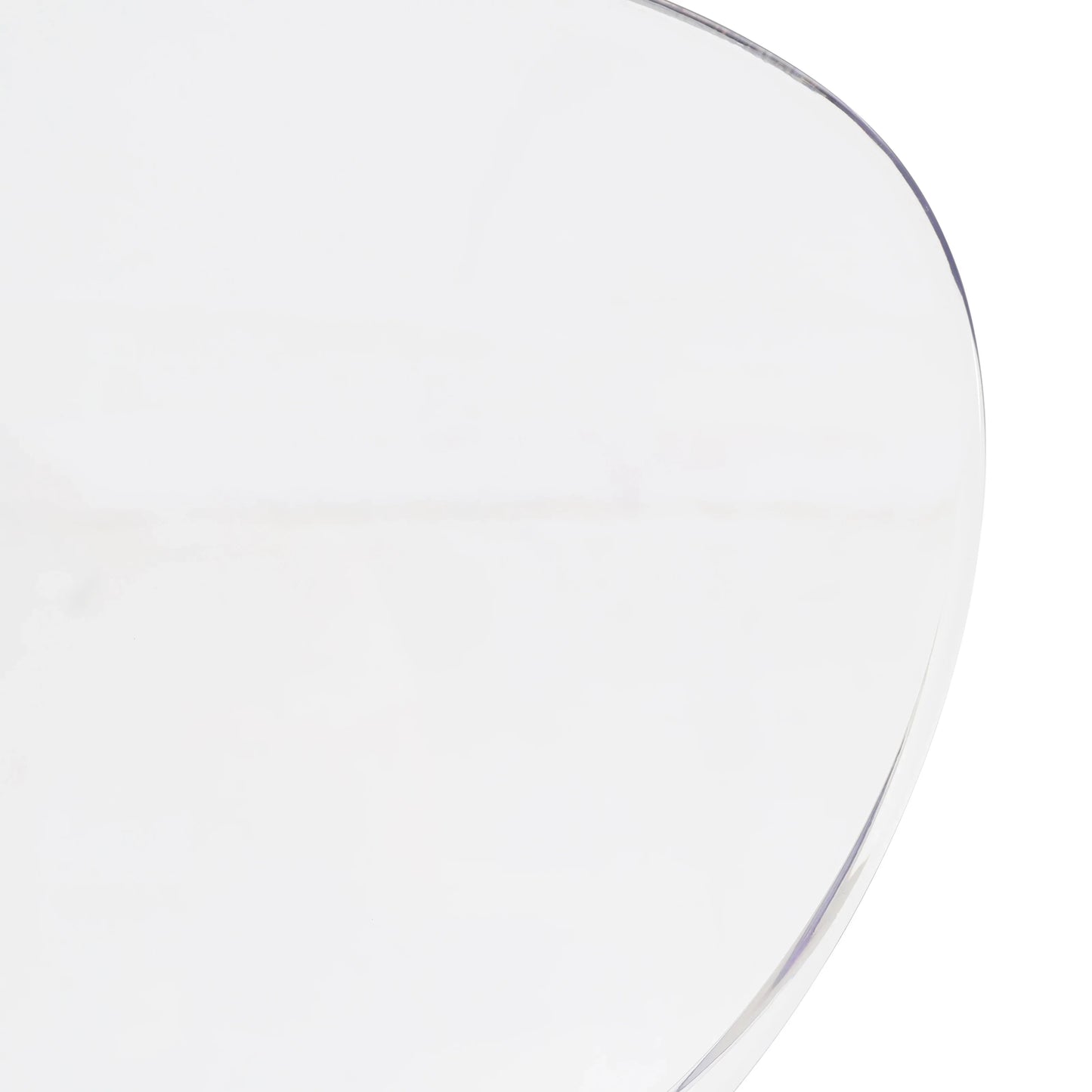 LeisureMod 5-Piece Dining Set Round White MDF Dining Table and 4 Acrylic Dining Chairs with White Base - Elax Furniture