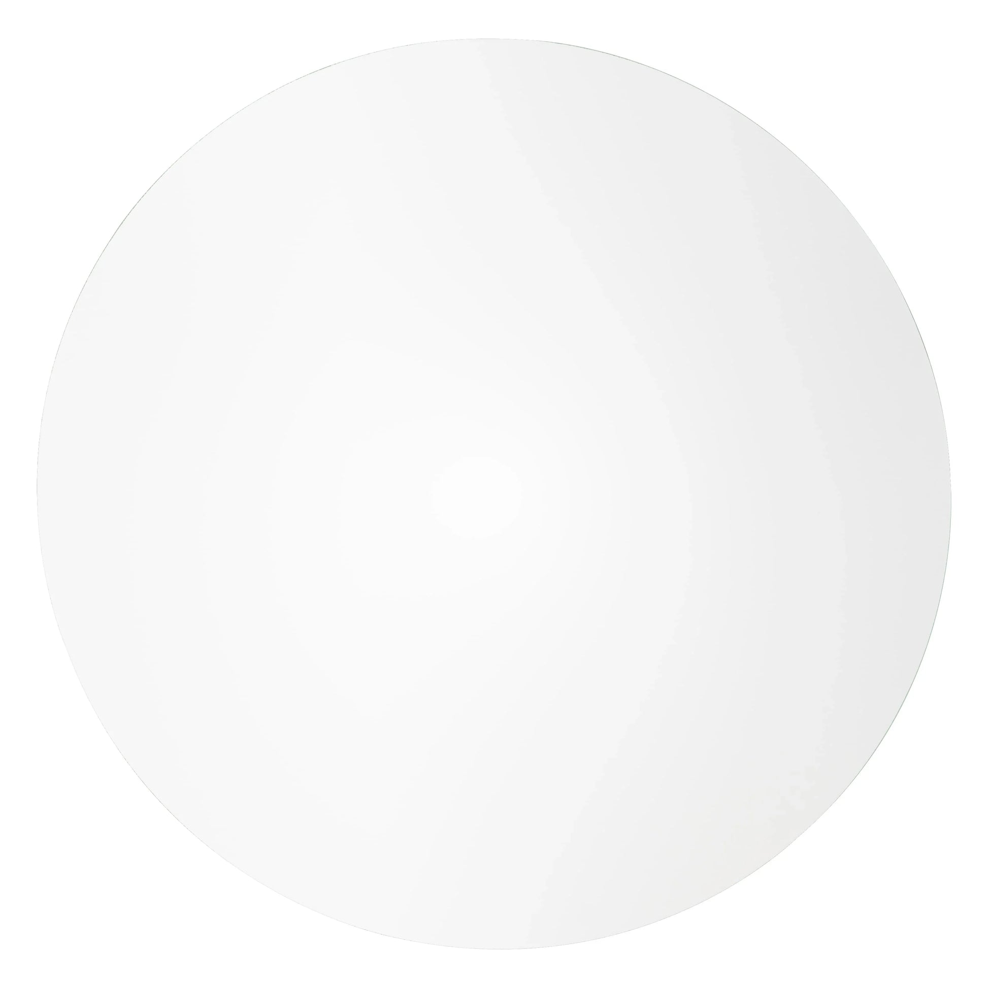 LeisureMod 5-Piece Dining Set Round White MDF Dining Table and 4 Acrylic Dining Chairs with White Base - Elax Furniture