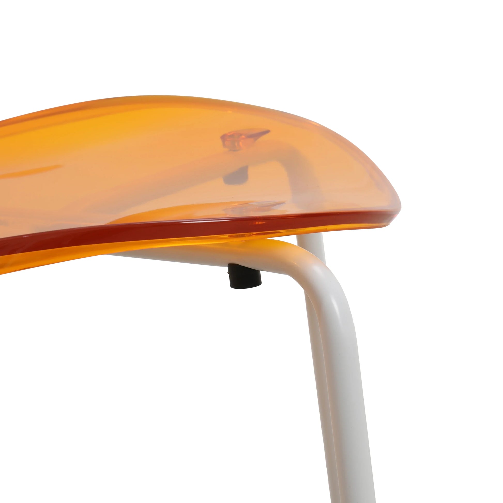 LeisureMod 5-Piece Dining Set Round White MDF Dining Table and 4 Acrylic Dining Chairs with White Base - Elax Furniture