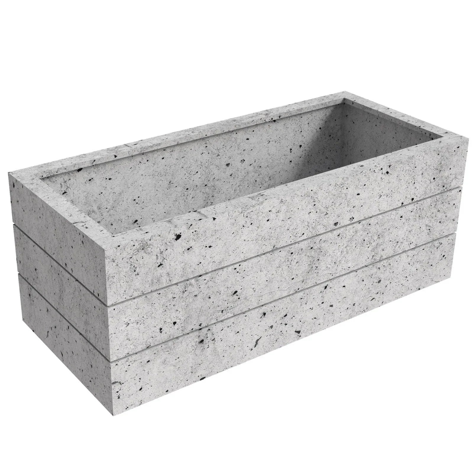 Oasis Rectangular Fiberstone and Clay Planter for Indoor and Outdoor with Drainage Holes - Elax Furniture