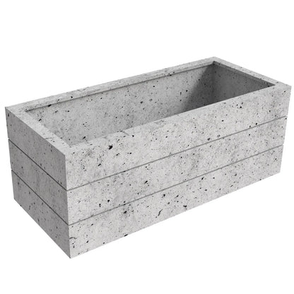 Oasis Rectangular Fiberstone and Clay Planter for Indoor and Outdoor with Drainage Holes - Elax Furniture