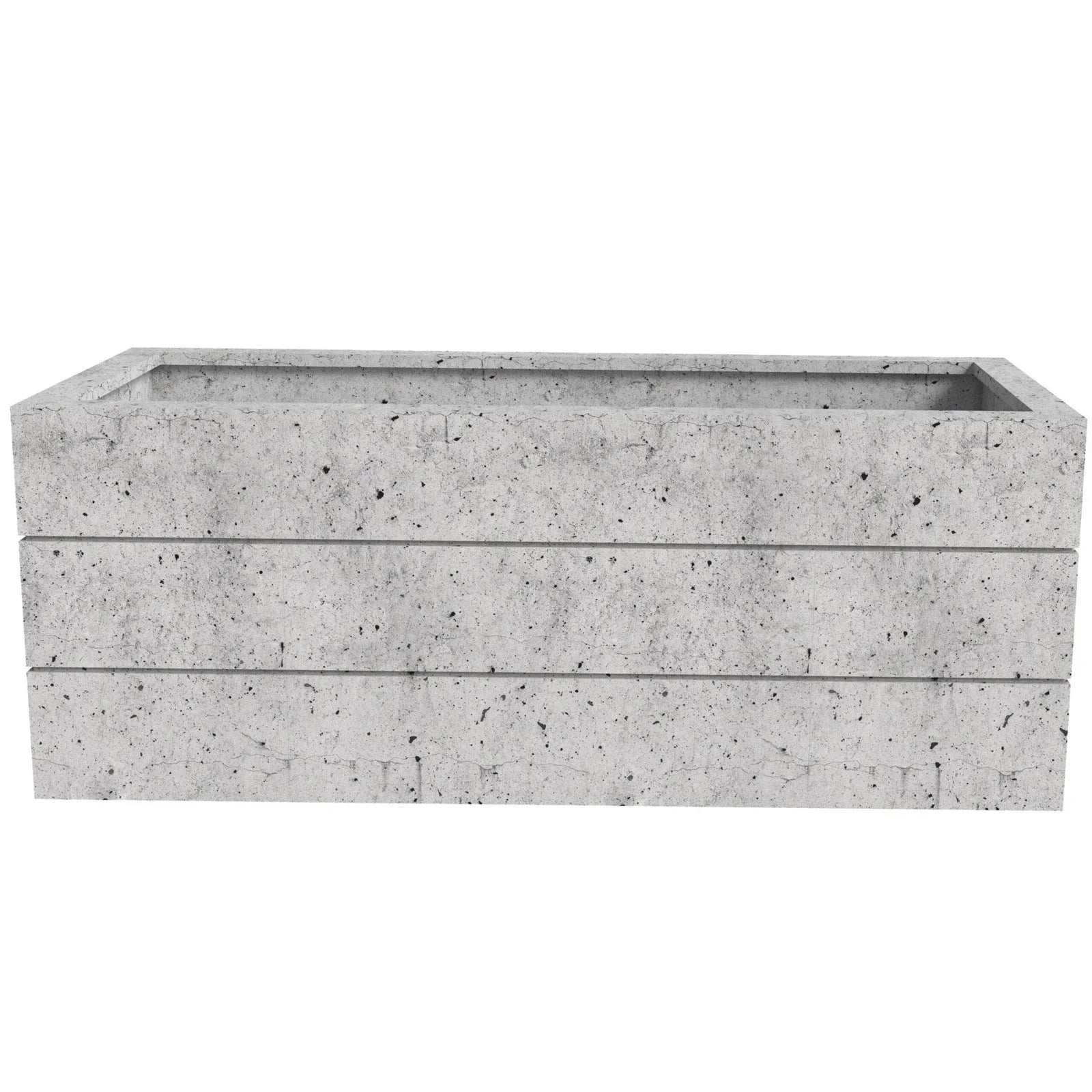 Oasis Rectangular Fiberstone and Clay Planter for Indoor and Outdoor with Drainage Holes - Elax Furniture
