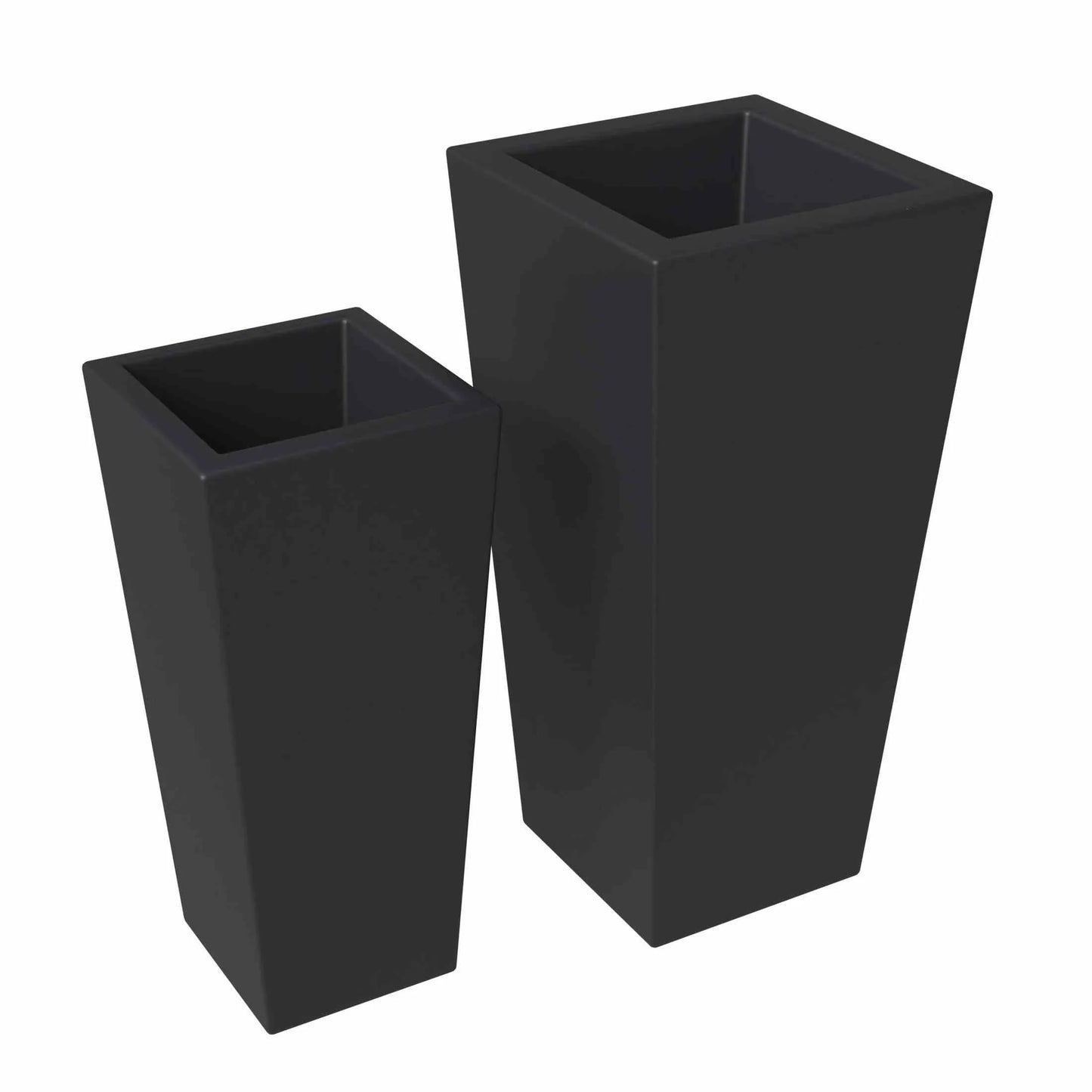 Orna 2-Piece Modern Fiberstone and MgO Square Clay Planter Set for Home and Garden - Elax Furniture