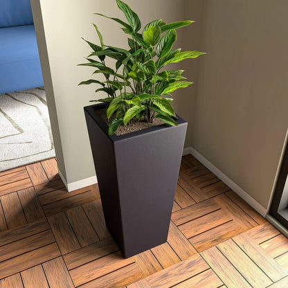 Orna Fiberstone and MgO Clay Weather-Resistant Tapered Square Planter for Home and Garden - Elax Furniture