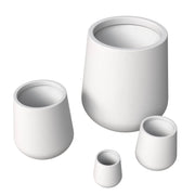 Orchid 4-Piece Tapered Round Planter Pot Set in Fiberstone and Clay Weather Resistant Design - Elax Furniture