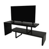 Orford Mid-Century Modern TV Stand with MDF Shelves and Powder Coated Iron Legs for Living Room
