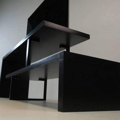 Orford Mid-Century Modern TV Stand with MDF Shelves and Powder Coated Iron Legs for Living Room - Elax Furniture
