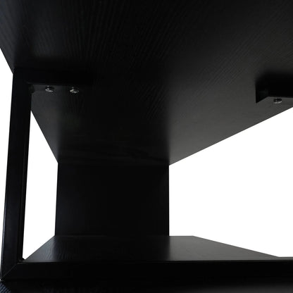 Orford Mid-Century Modern TV Stand with MDF Shelves and Powder Coated Iron Legs for Living Room - Elax Furniture