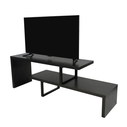Orford Mid-Century Modern TV Stand with MDF Shelves and Powder Coated Iron Legs for Living Room - Elax Furniture