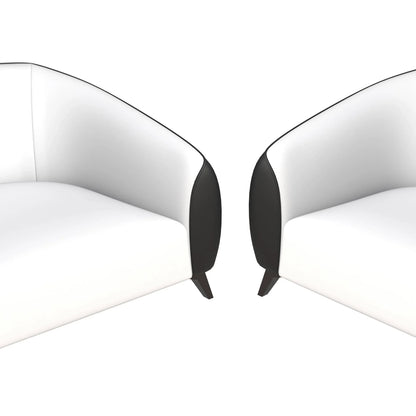 Opula 3-Piece Leather Sofa Set with Solid Wood Frame and Stainless Steel Legs - Elax Furniture